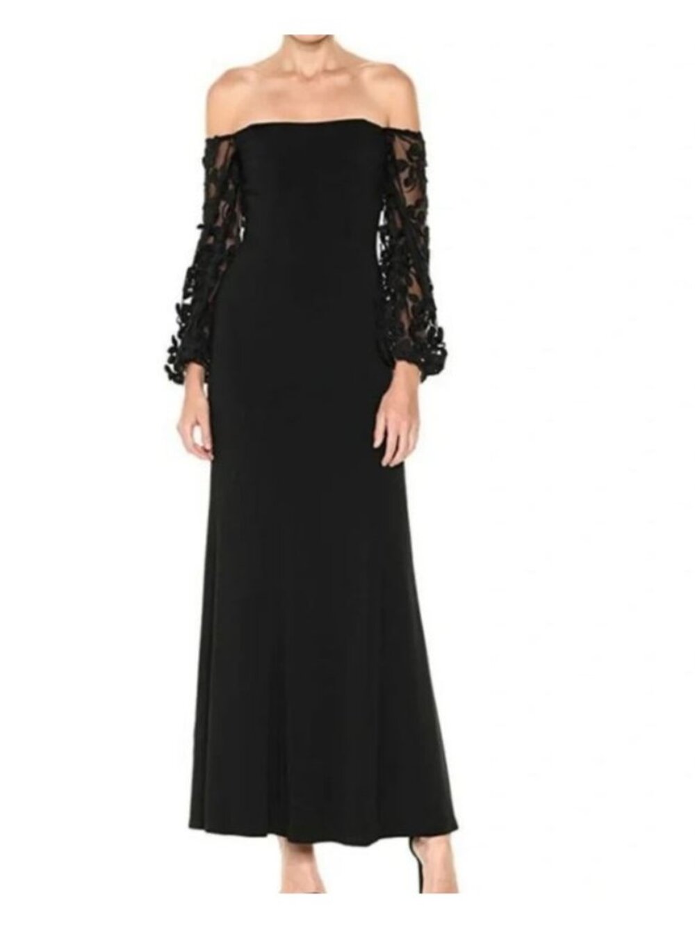 Laundry By Shelli Segal Off Shoulder Cocktail Dress Women Size XS Gown Lace